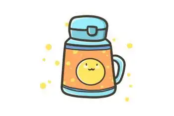 font color=red>春天简笔画 /font>素材 春游必备水壶怎么画