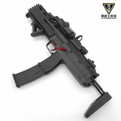 兵锋hkmp7水弹枪魔改科幻前截攻击头消音3d打印改装配件可加上旋