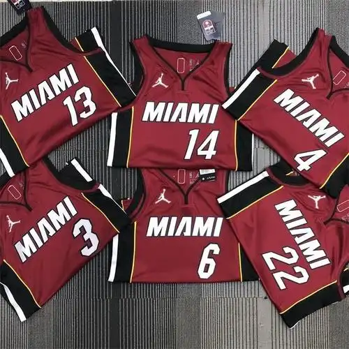 75周年迈阿密热火队城市版球衣22号巴特勒3号韦德6号篮球服 75周年