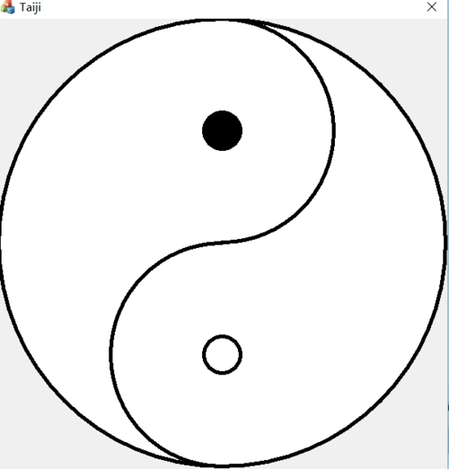 mfc里用dc怎么给太极的半圆填充黑色(用cbrush)