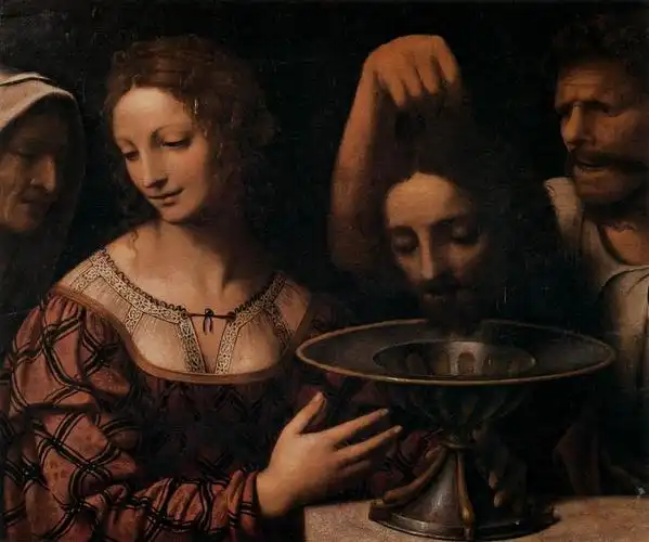 莎乐美, 油 通过 bernardino luini (1481-1532, italy)