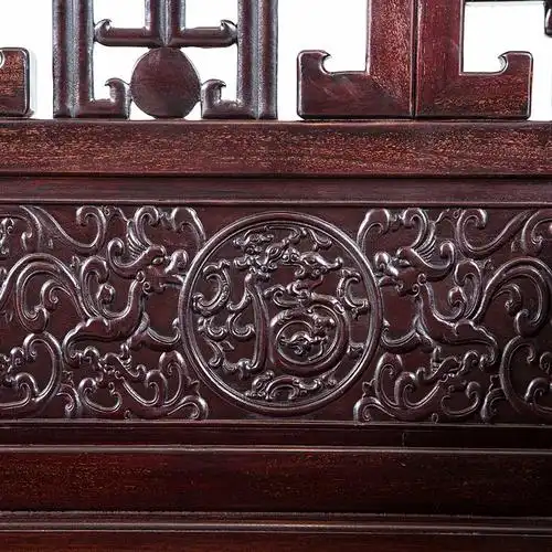 【即拍即得】血檀新款福字沙发六件套精美雕花大板用料高端好货