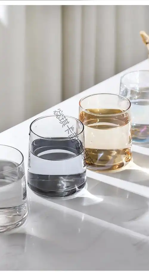 家用高档杯子喝水玻璃杯套装家用ins风酒杯水杯奶茶杯果汁杯冷饮杯
