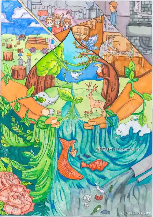 生态环境保护绘画大赛优秀作品(8张)