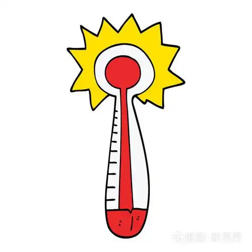 动画片涂鸦热温度计