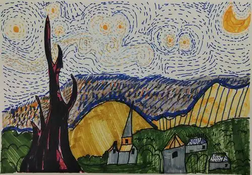 蔡〕至爱梵高——星月夜