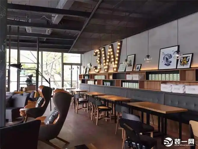 3w咖啡店面装修设计-米娅工装设计装修效果图