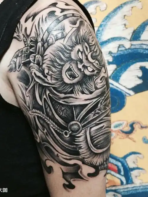 大臂悟空_纹身图案手稿图片_任的纹身作品集
