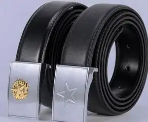 八一皮带内腰带3521裤带男士针扣自动扣退伍纪念扣头五角星皮带