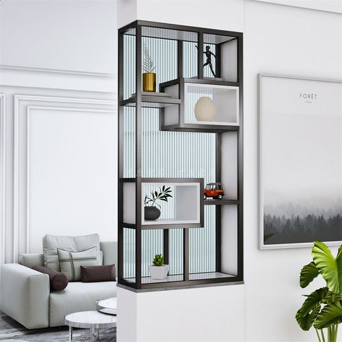 卫生间干区半墙隔断洗手不锈钢半截落地置物架长虹座屏