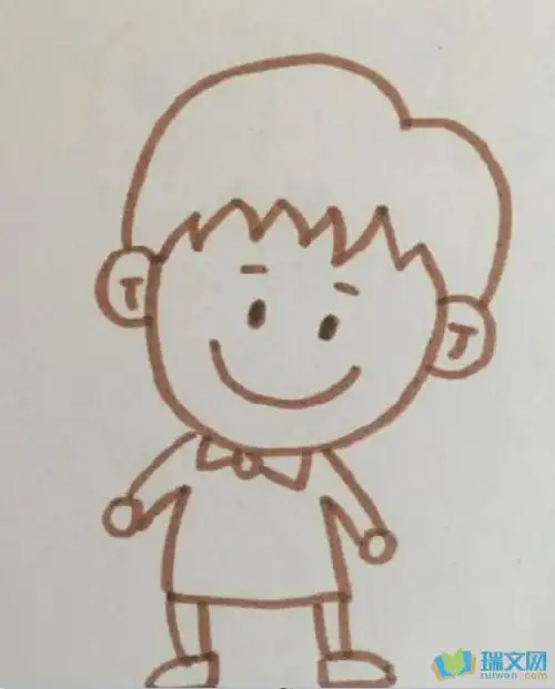小男孩卡通图片简笔画