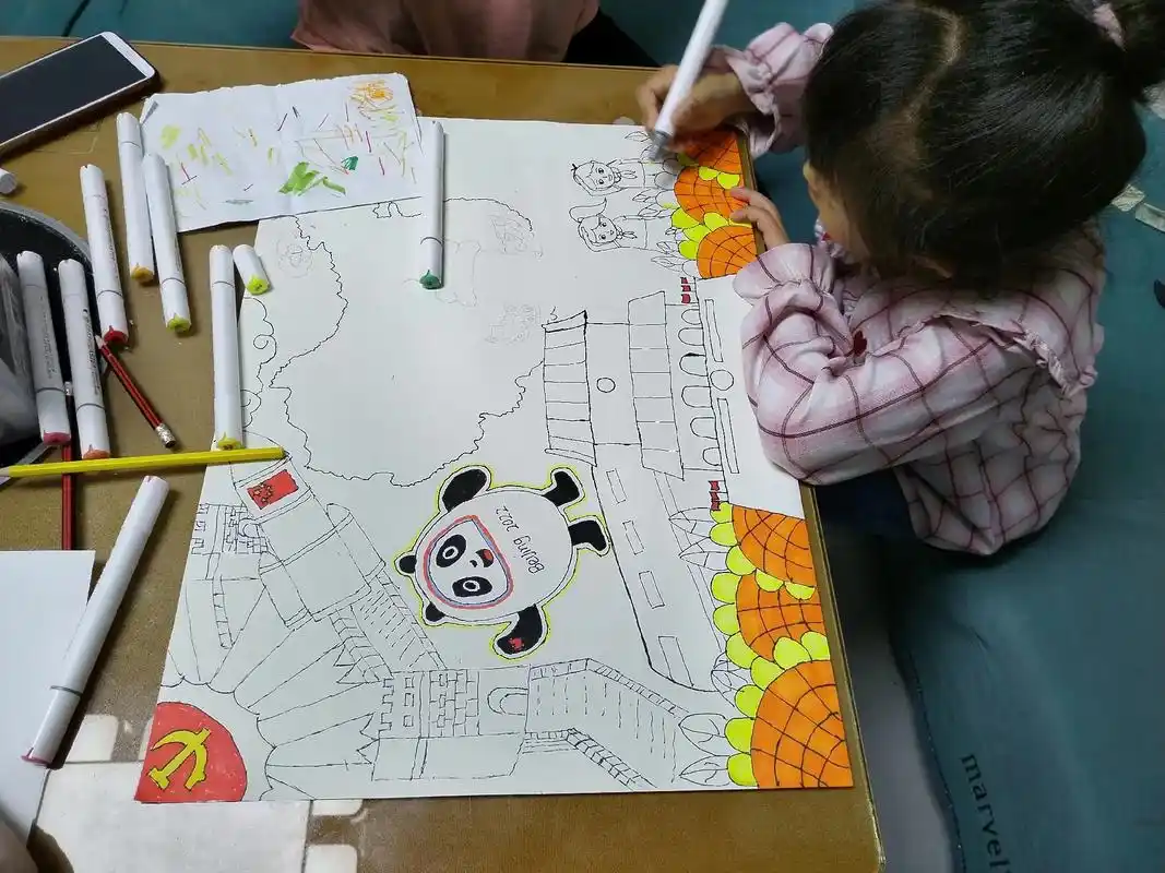 一年级小学生手抄报喜迎二十大做好接班人