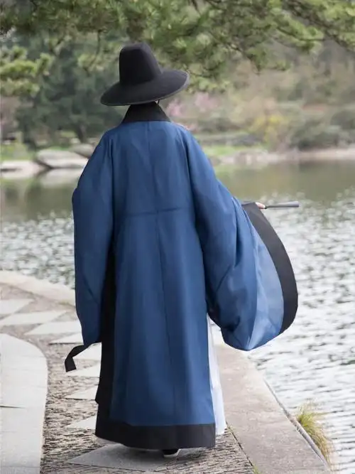 【天汉骄阳】氅衣明制汉服男装夏季纱料薄款大氅鹤氅披风 枣红 单件大