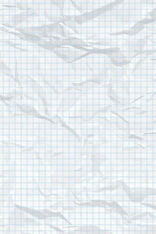 白色干净的皱巴巴的格子纸图片