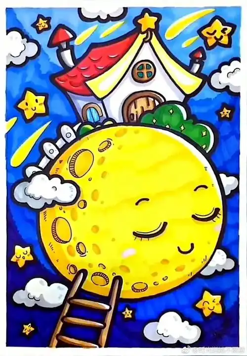 1,120多种少儿绘画作品展示,创意手工制作 线描 马克笔 综合创意画