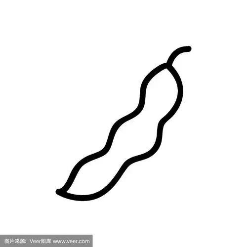 绿色豌豆图标向量.孤立轮廓符号插图