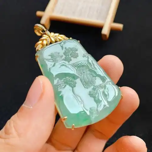 天然翡翠  #翡翠珠宝#巨无霸超冰山水.1万多性价比裸石47-34.5-5.