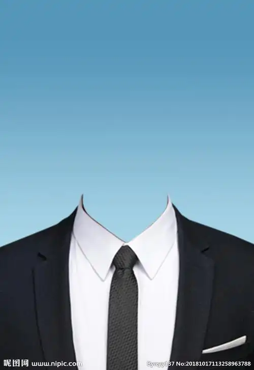 西装 证件照 黑色 男 寸照设计图__psd分层素材_psd分层素材_设计图库