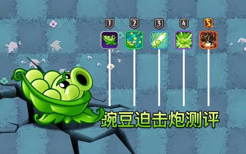 豌豆迫击炮1-5阶测评!输出战神,轻松秒杀僵王博士!