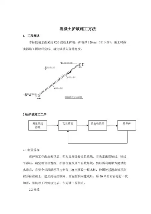 砼护坡施工方法