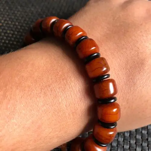 西藏牦牛骨手串手链 文玩嘎巴拉手串 男女士手串佛珠灵骨灵骨