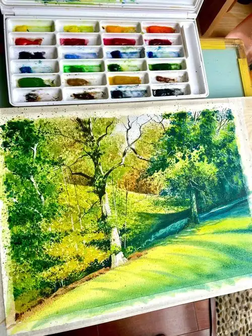 自学水彩  #水彩画教程  #水彩风景  #水彩临摹  #我的绘画成长史