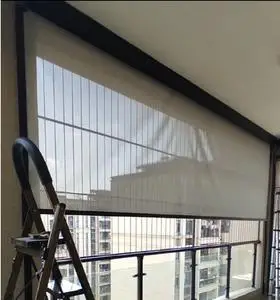 阳台防风防雨卷帘室外电动隔热户外阳光房遮阳帘酒店家用重庆窗帘