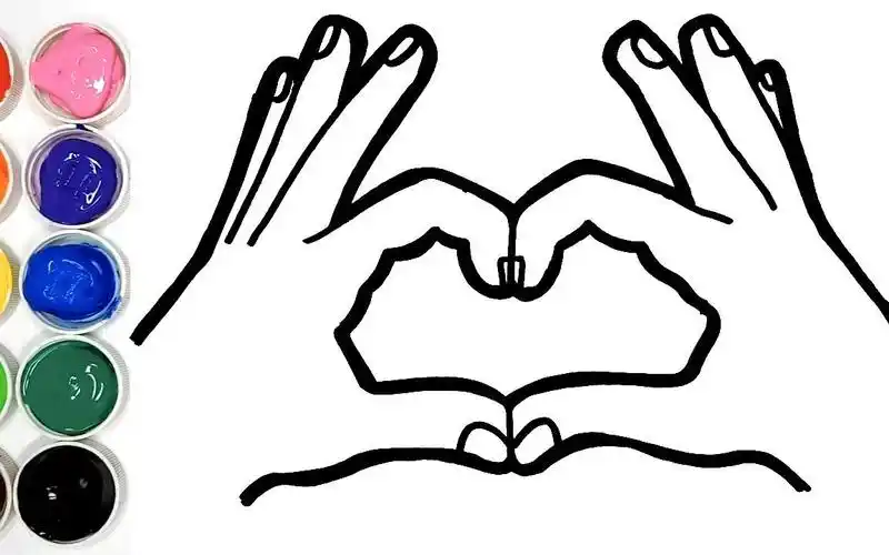 小手手比爱心怎么画?