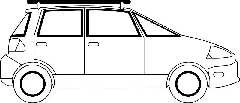 熟悉汽车侧景黑白车图片