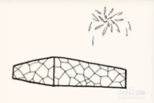 北京标志性建筑:水立方的简笔画