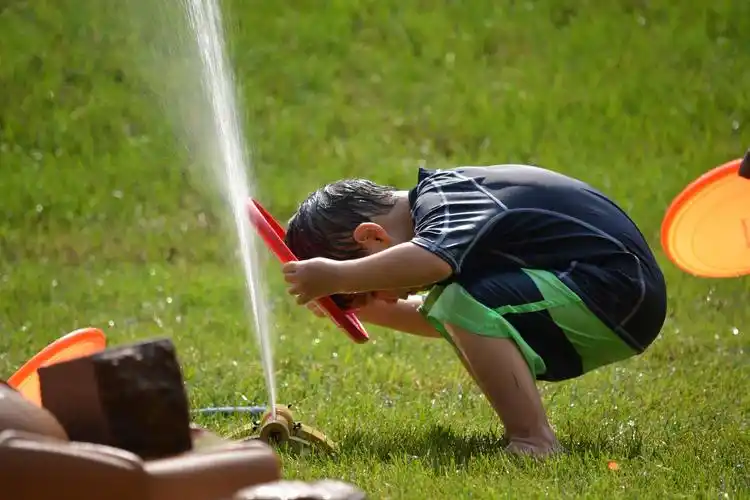 past week — using   super hero shield to direct the water