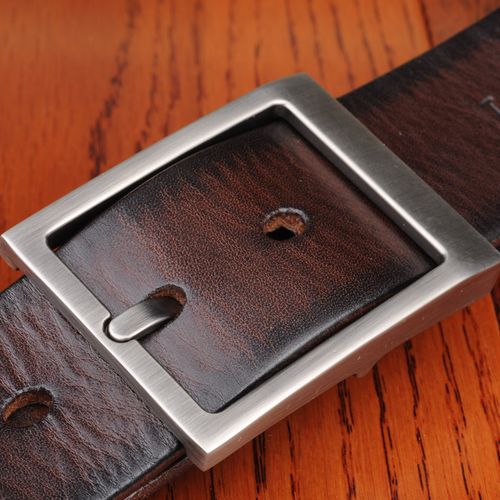 男式潮裤带_百搭韩版潮皮带 男士 真皮 针扣头层纯牛皮正品腰带男式