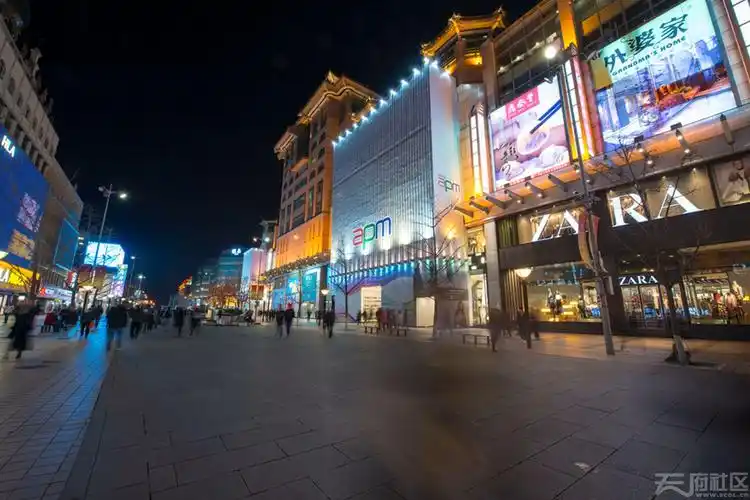 北京王府井夜景