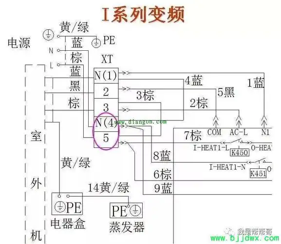 格力空调外机接线图解