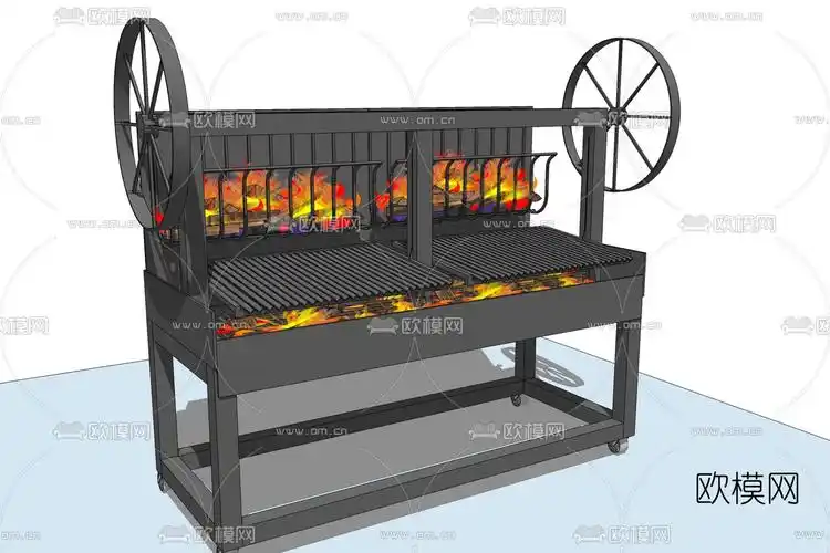 现代烧烤炉免费su模型