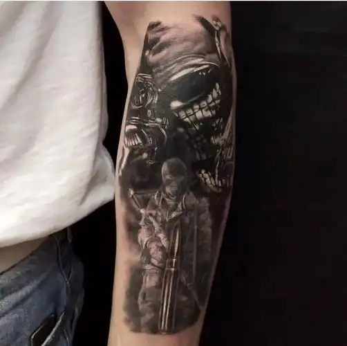 一击毙命的狙击手纹身