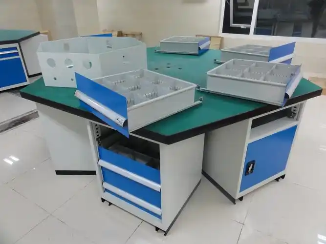 六工位钳工台_六角钳台钳桌_六人钳工工作台常用款式有哪些