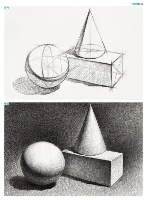 如何画出素描画中的立体感_美术加网校