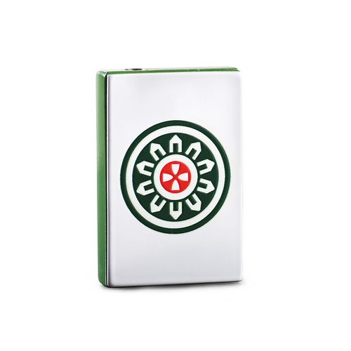 炫咔仕新品个性创意网红抖音麻将防风打火机绿色火焰 发财 红中等钥匙