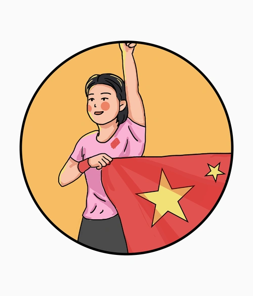 给奥运冠军画头像