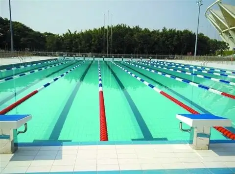 位于世纪莲游泳跳水馆南侧的室外池是一个标准的50m×25m