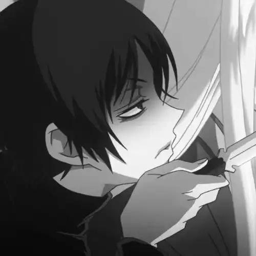 丧,头像,黑白头像"一个迷人的反派角色"