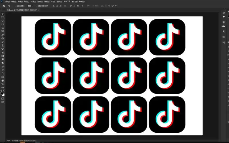 ps如何绘制抖音logo