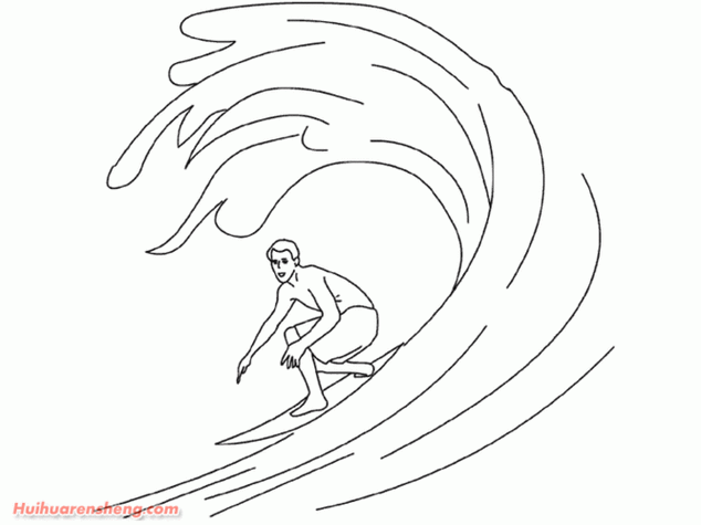 冲浪简笔画冲浪简笔画小人