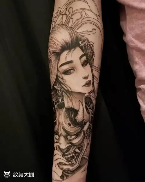艺妓_艺伎手臂纹身图案大全 - 纹身大咖