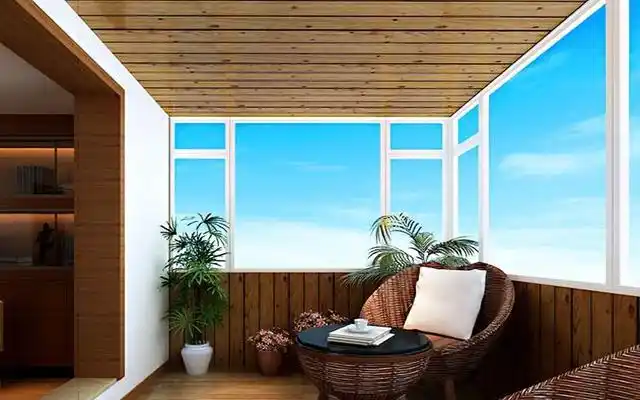 生态木阳台装修设计图,这就是理想的生活