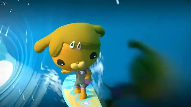 海底小纵队:达西西太牛了,冲浪太酷了,还有这本领呢!