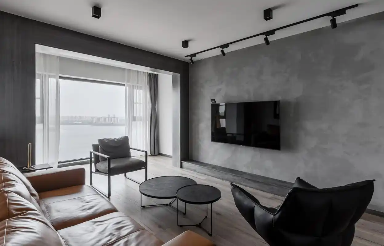 现代简约轻工业风客厅装修效果图