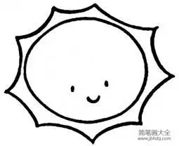 幼儿太阳简笔画画法