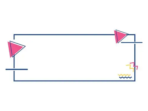 孟菲斯电商直播边框png素材